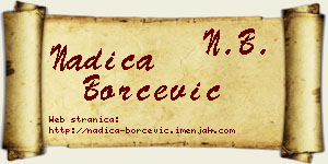Nadica Borčević vizit kartica